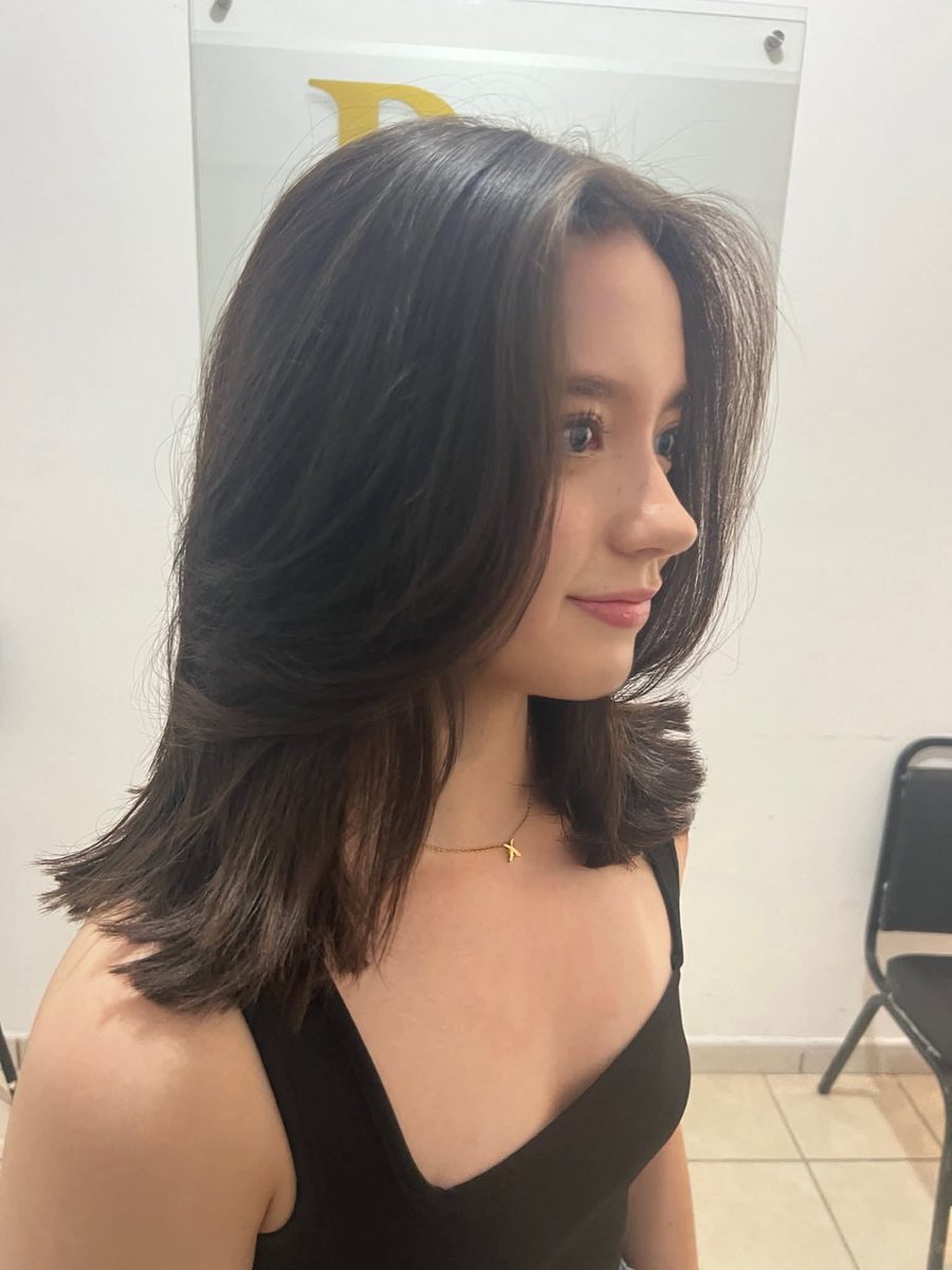 Corte en capas para dama — trabajo de alumna